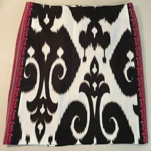 NWT White House Black Market Ikat Faille Pencil Skirt, Size 10
